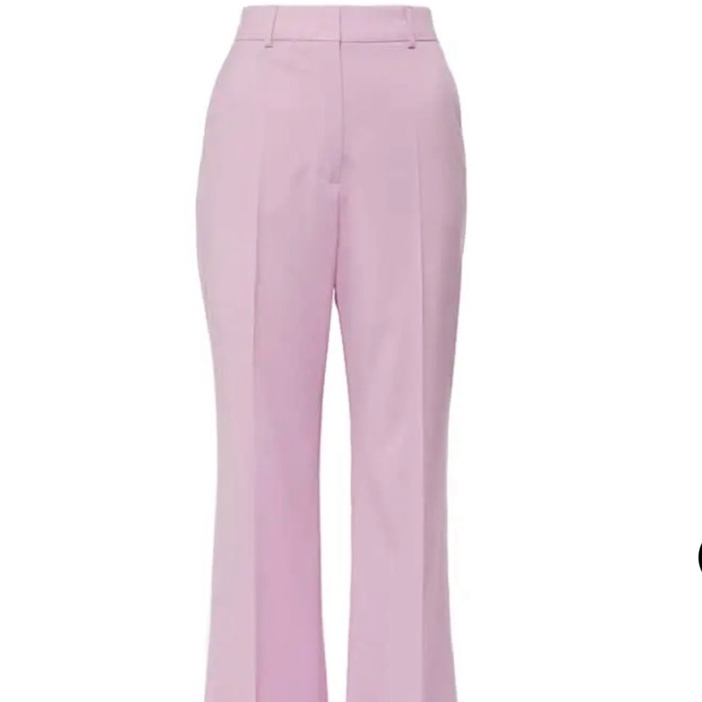 Sportmax Hangar High-rise Flared Virgin Wool Light Pink Pants